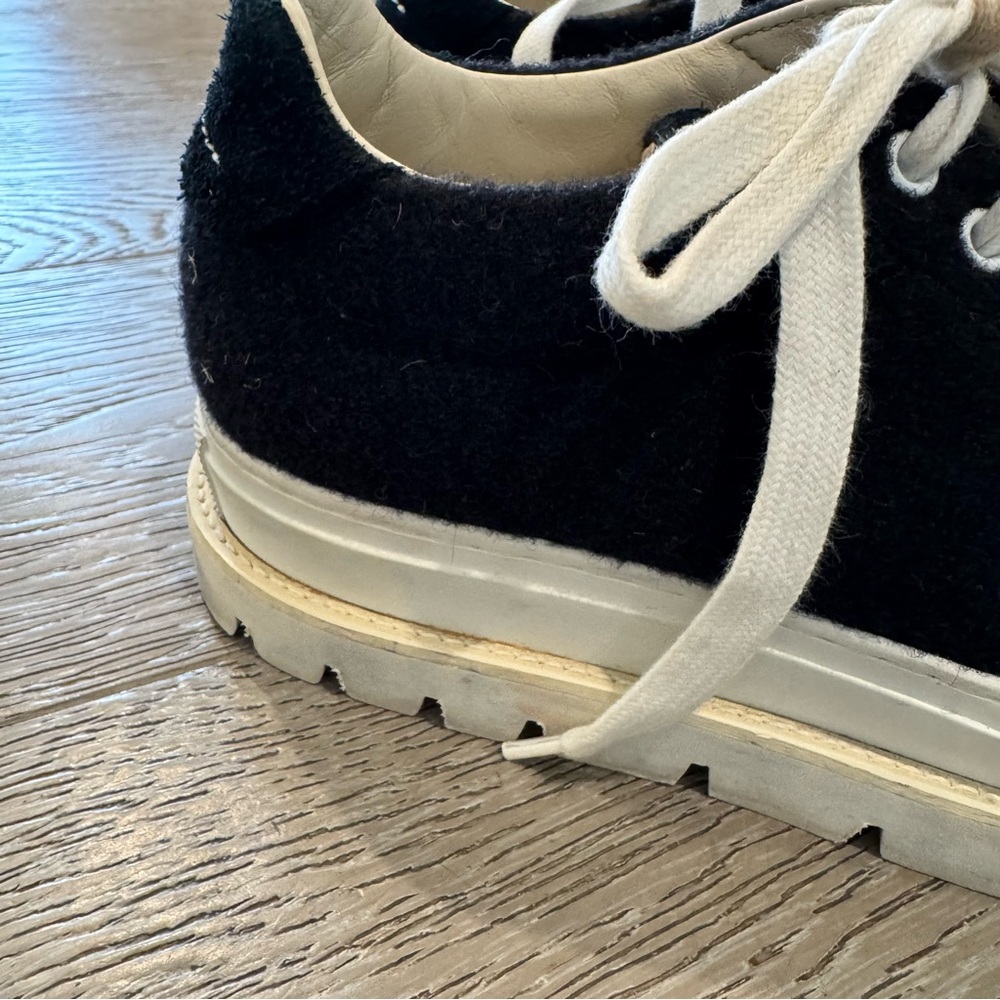 Maison Margiela Black and White Platform Sneakers - Picture 2 of 10